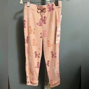 Garanimals Pink Waffle Knit Poodle Print Lounge Pants NWT 4T
